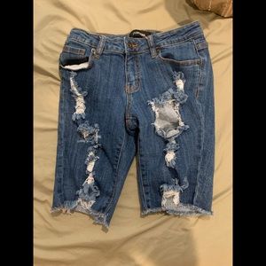 Denim Bermuda shorts